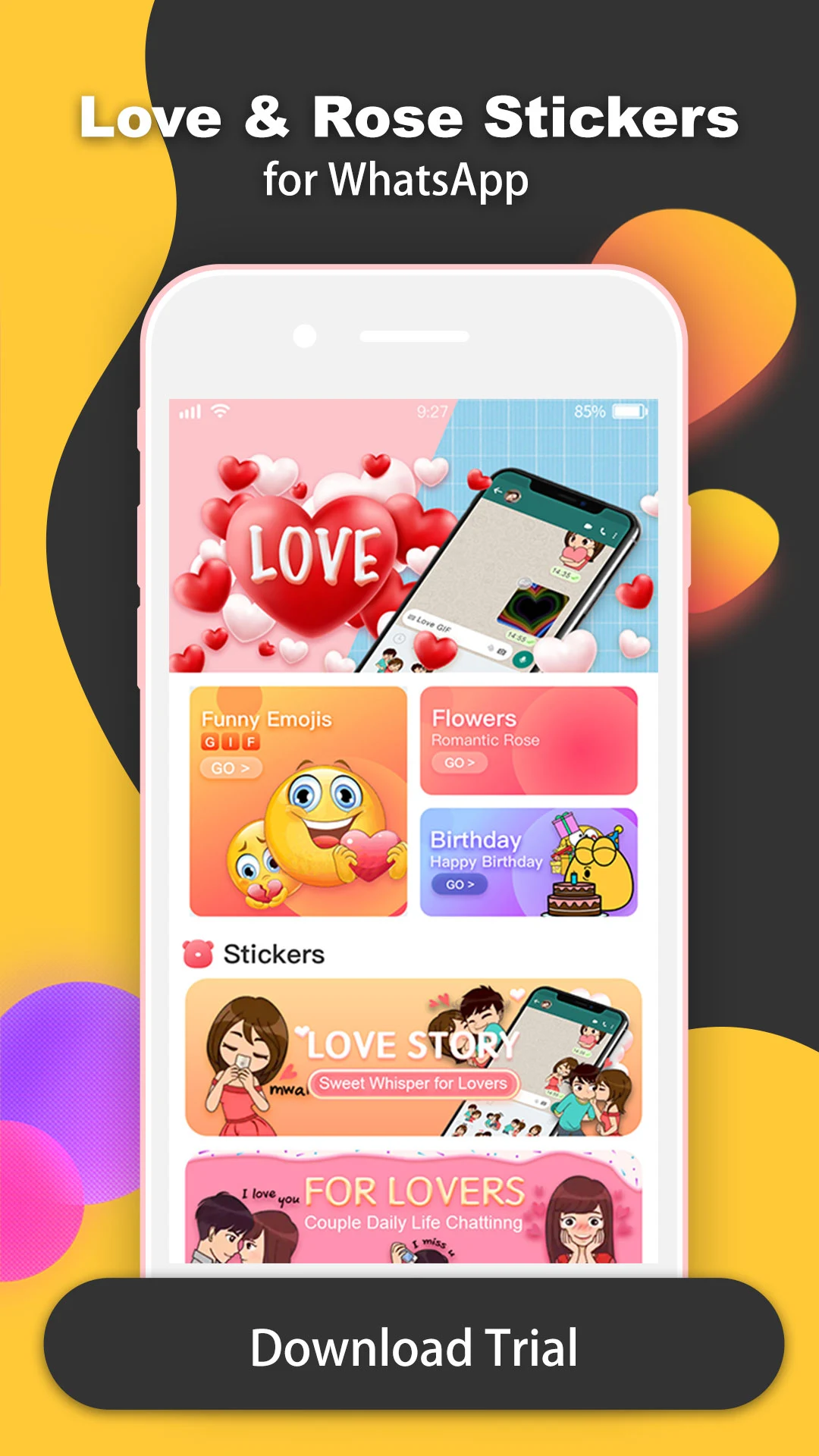 Love Rose GIF Stickers Screenshot1