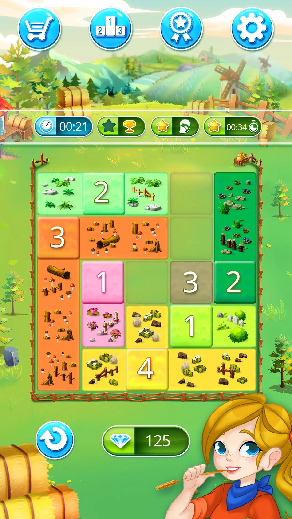 Happy Farm: fill in the fields Screenshot2