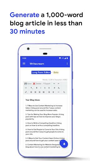 Writecream Screenshot1