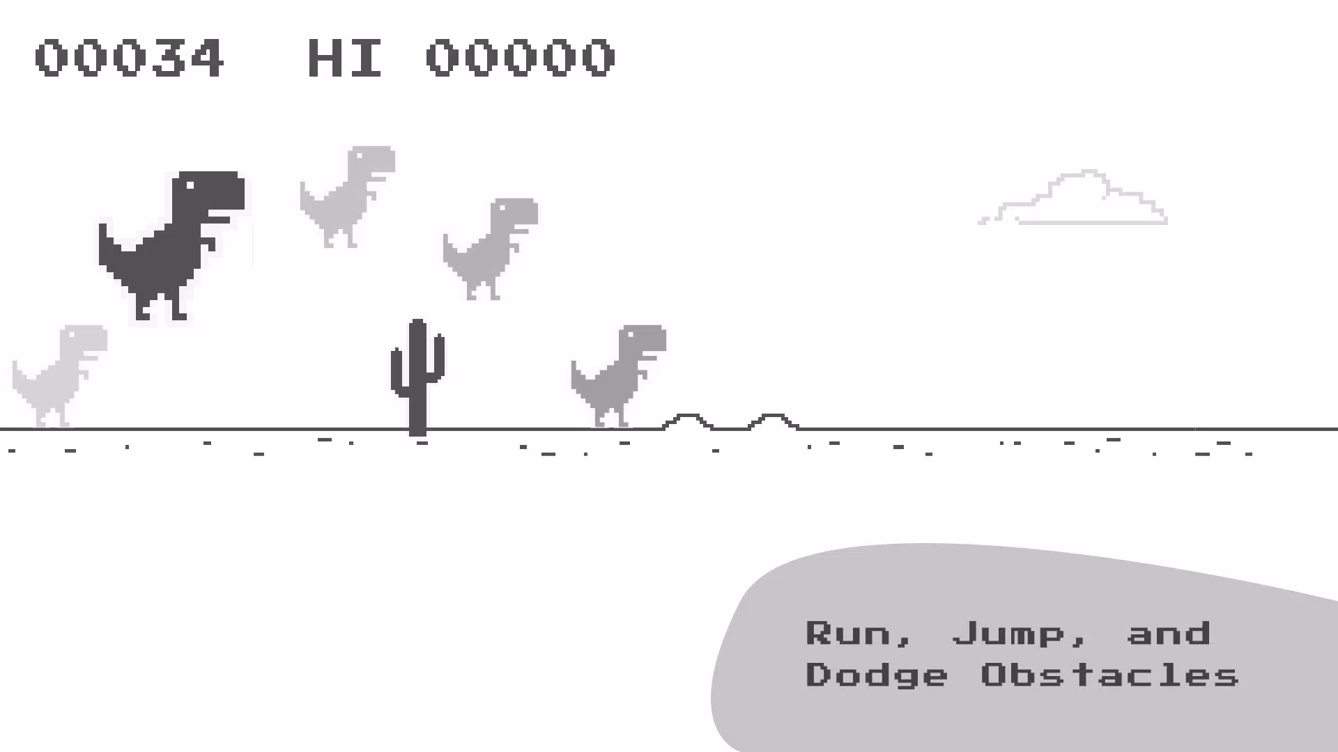 Dinosaur: browser no wifi game Screenshot1