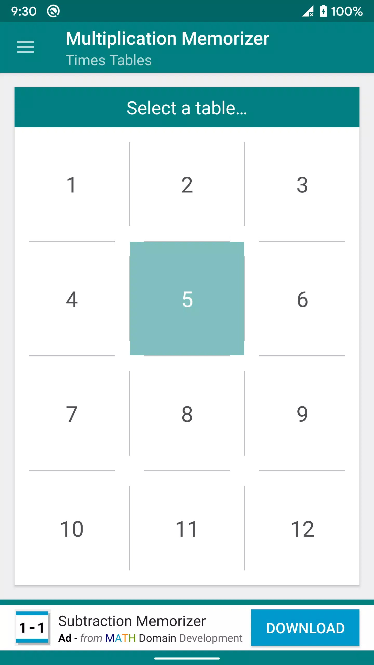 Multiplication Memorizer Screenshot4