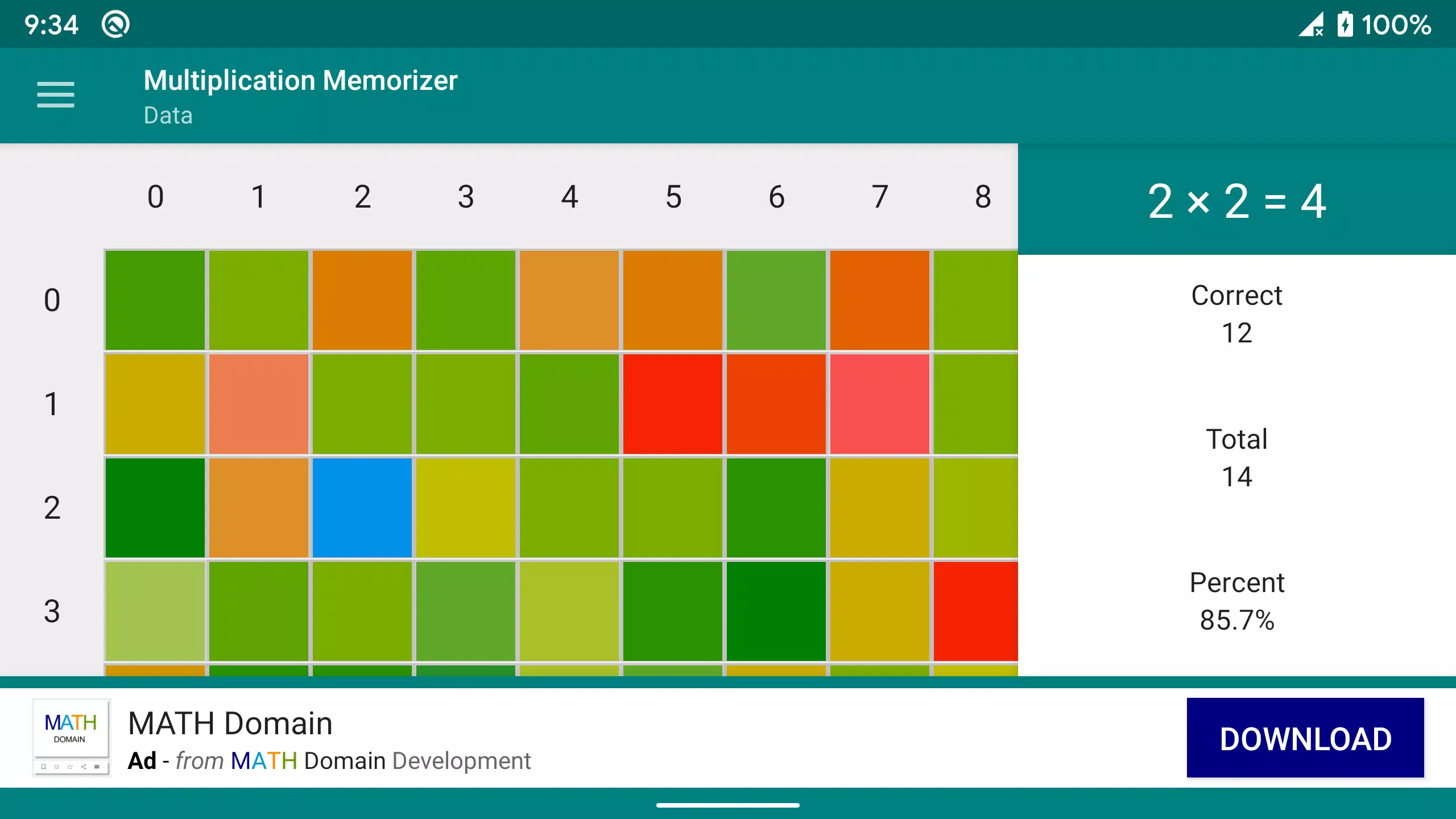 Multiplication Memorizer Screenshot8