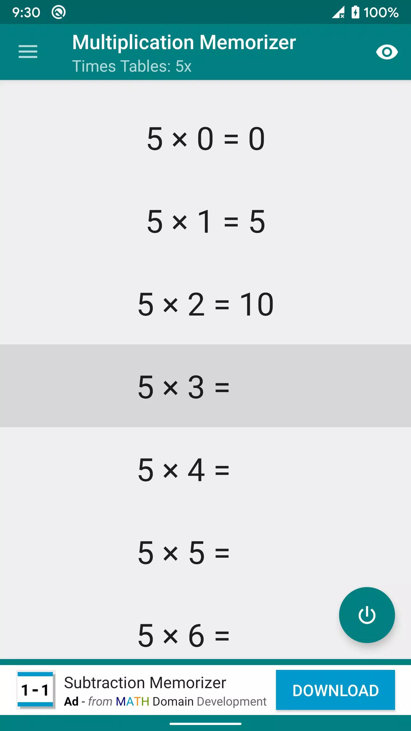 Multiplication Memorizer Screenshot5