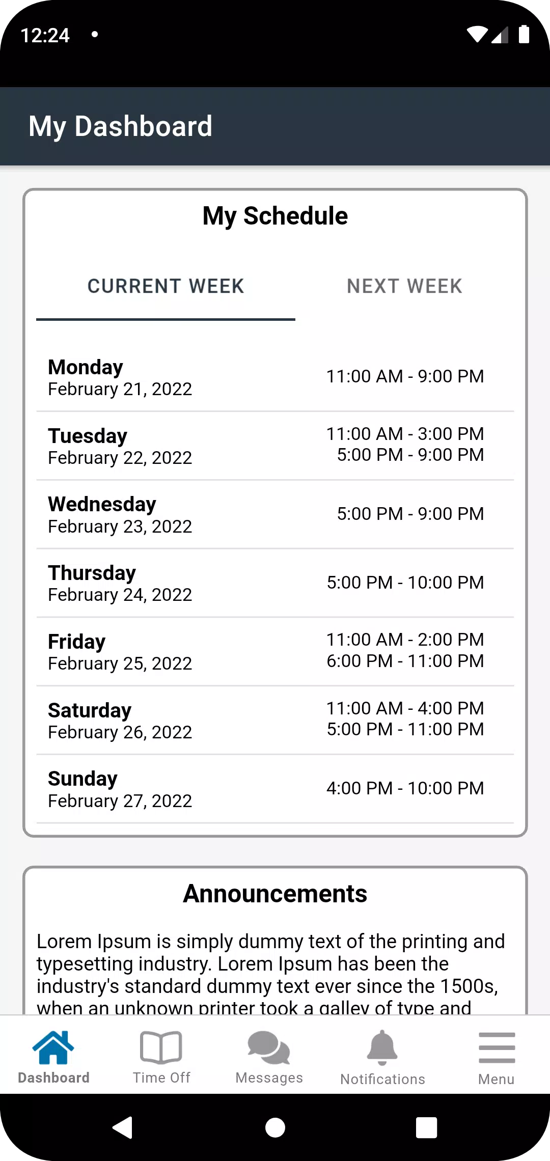 Week at Work Screenshot1
