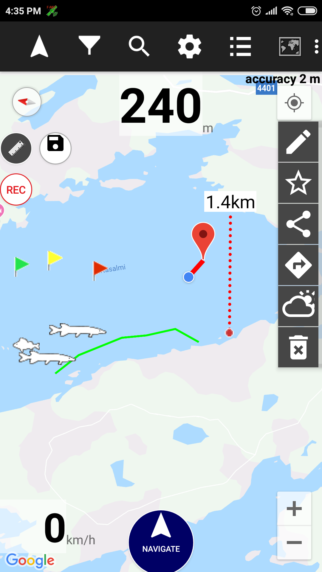 My fishing places GPS Screenshot1