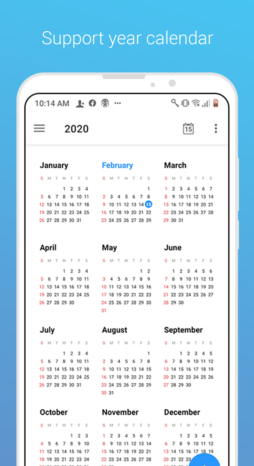 Vsmart Calendar Screenshot4