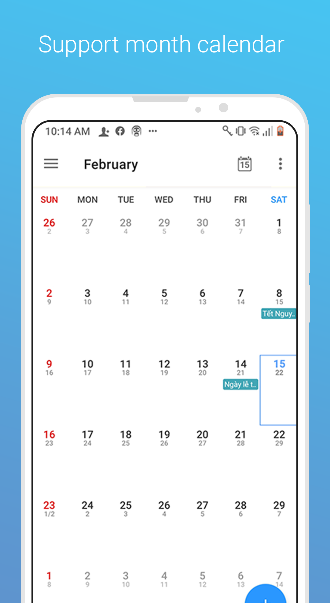 Vsmart Calendar Screenshot3