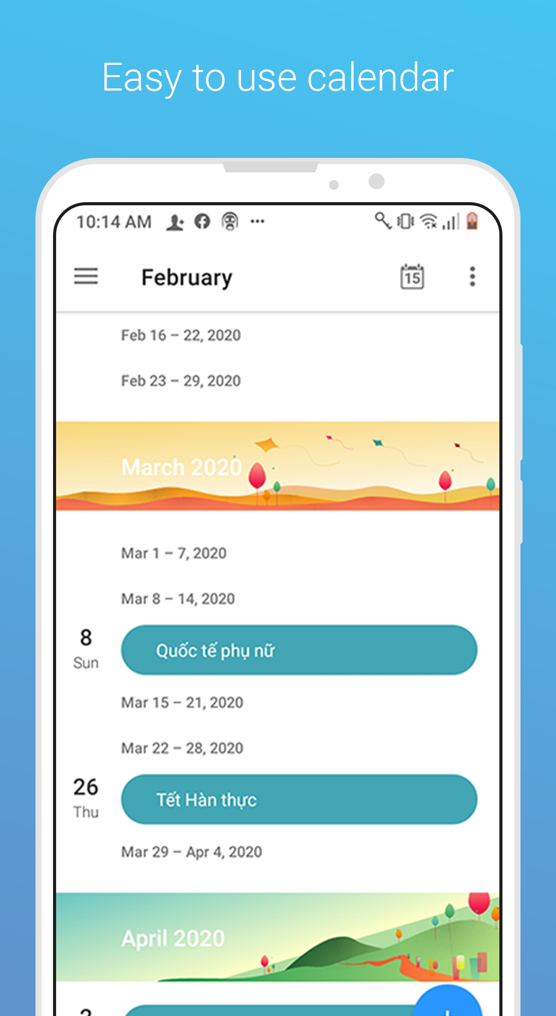 Vsmart Calendar Screenshot1