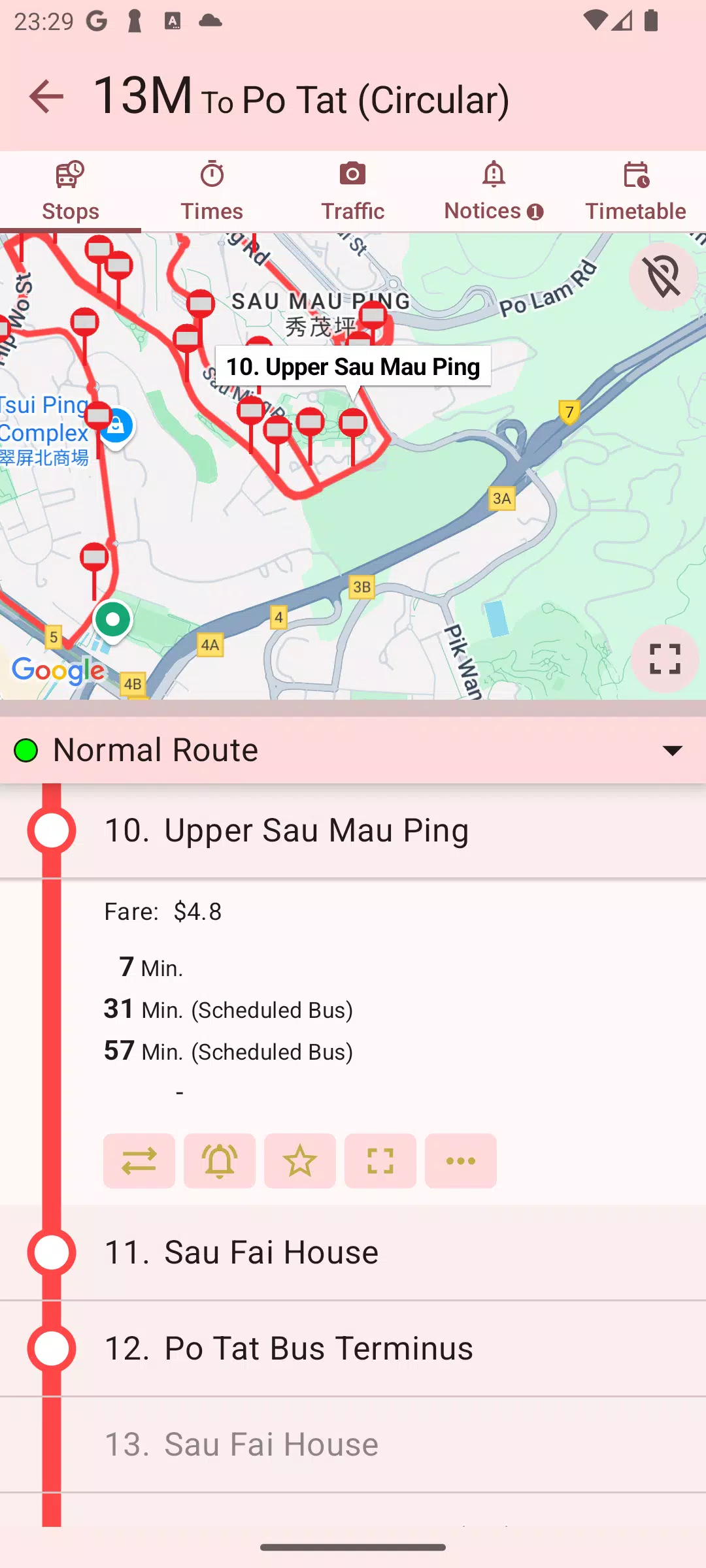 HK Bus ETA Screenshot2