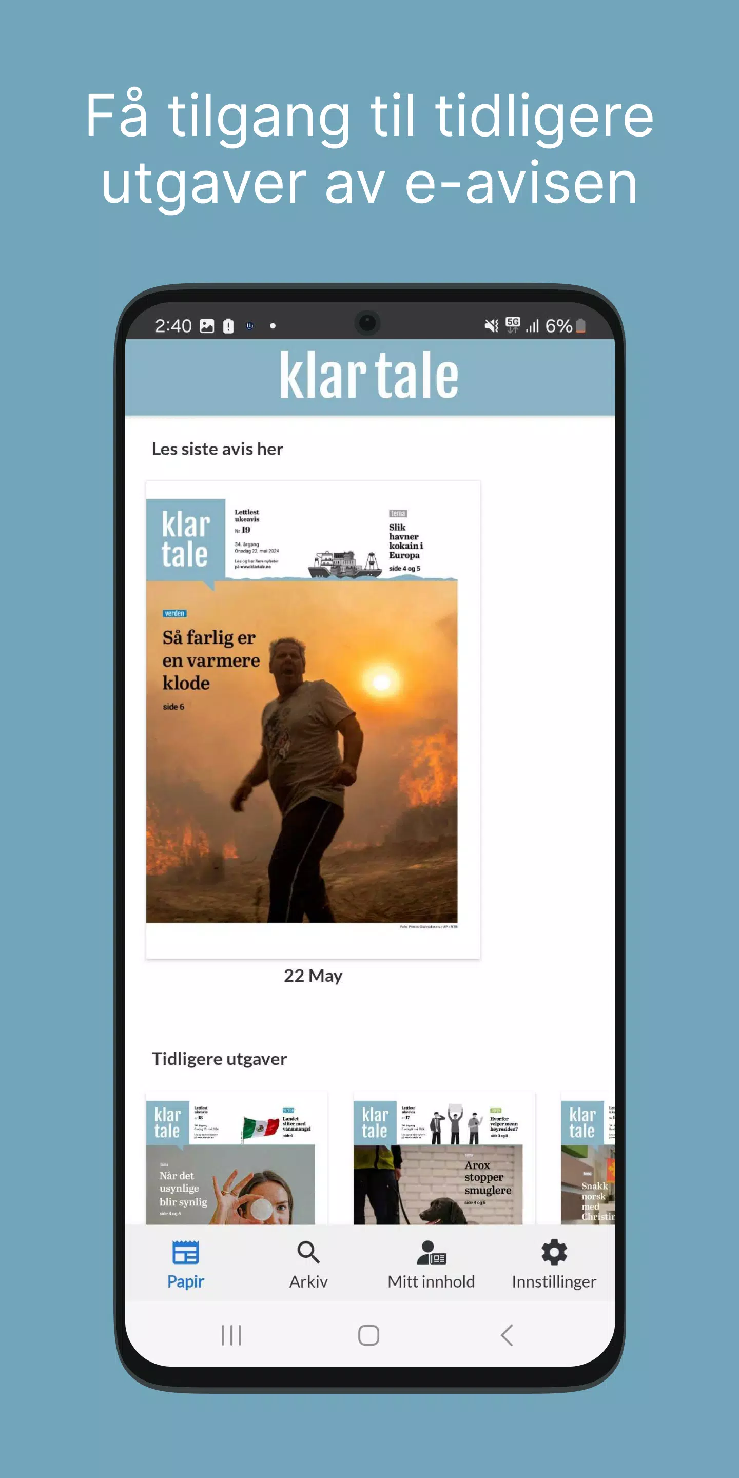 Klar Tale e-avis Screenshot4