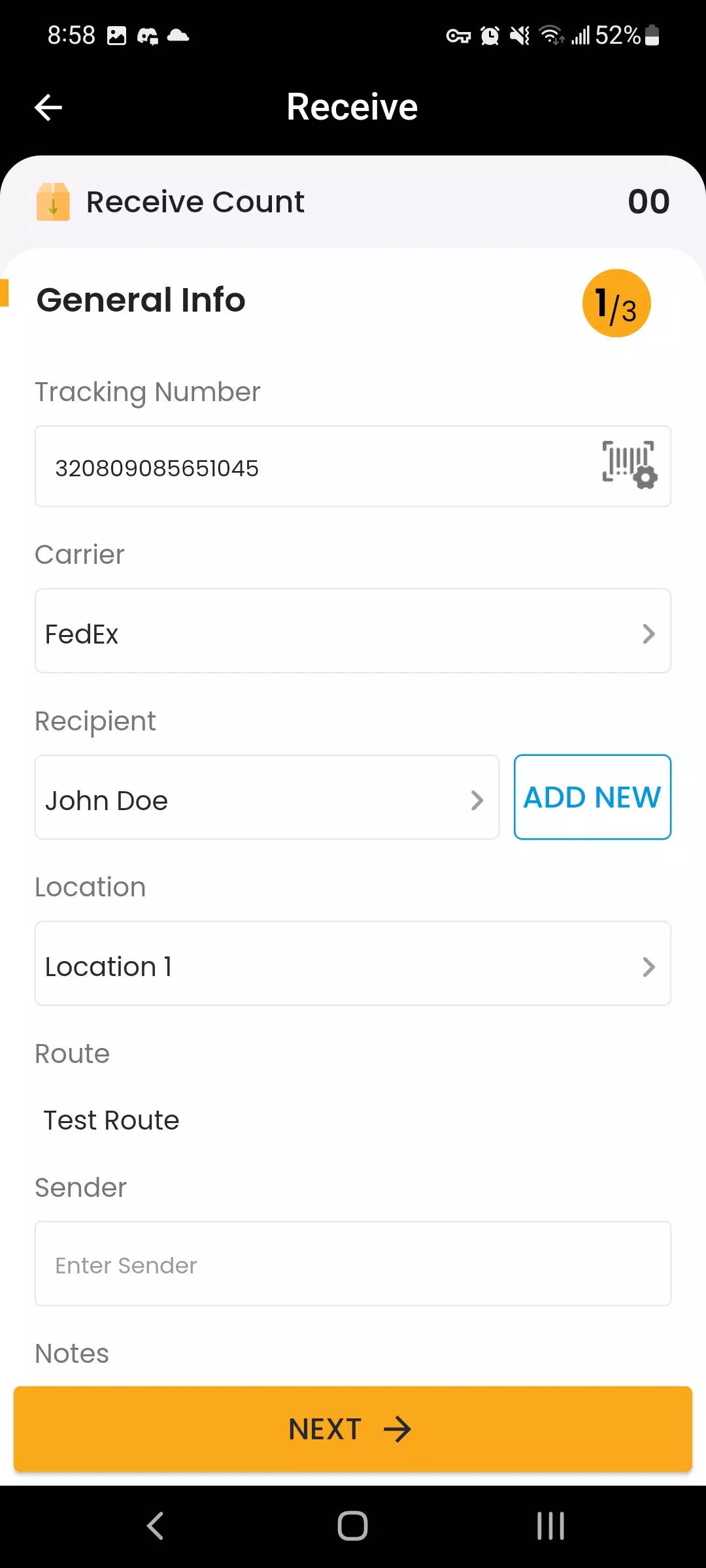 PackageTracker Screenshot3