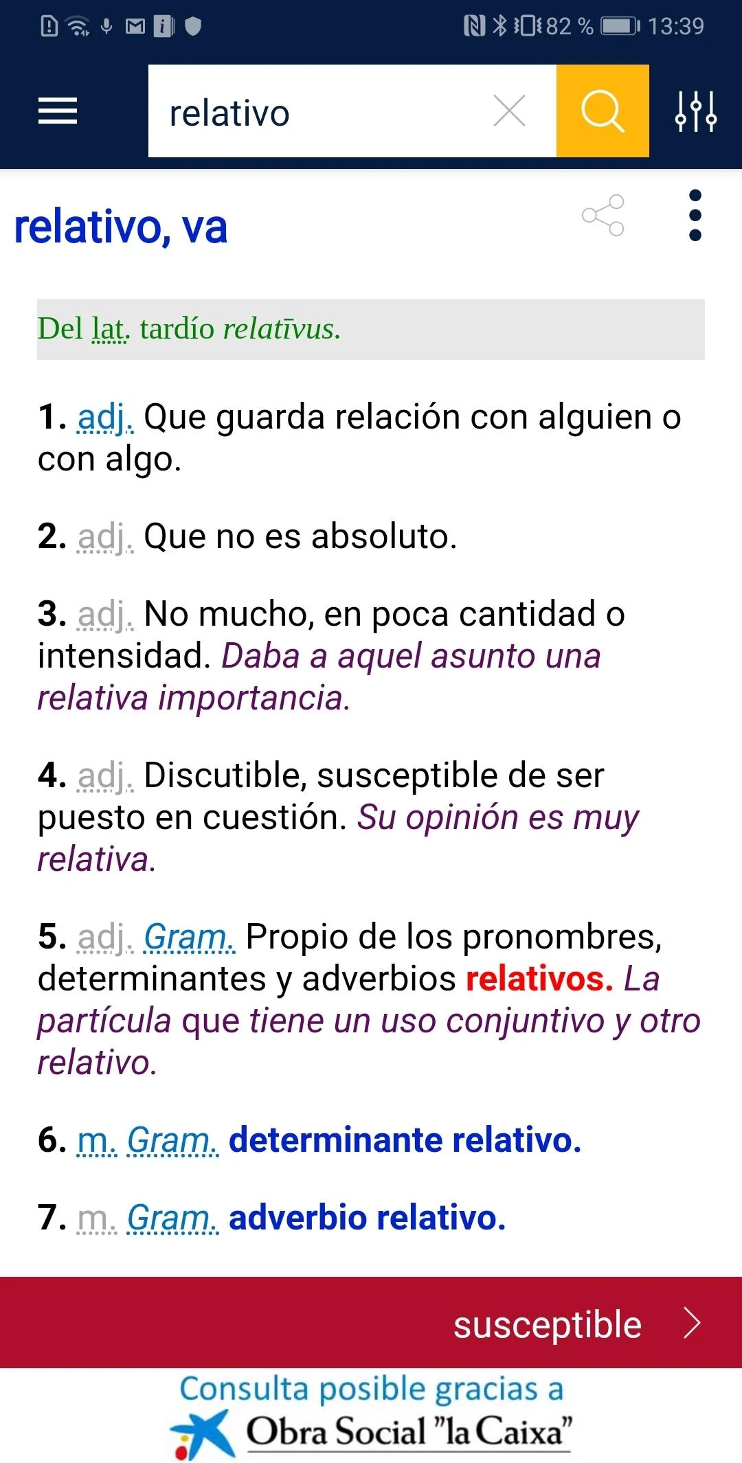 Diccionario RAE y ASALE (DLE) Screenshot2
