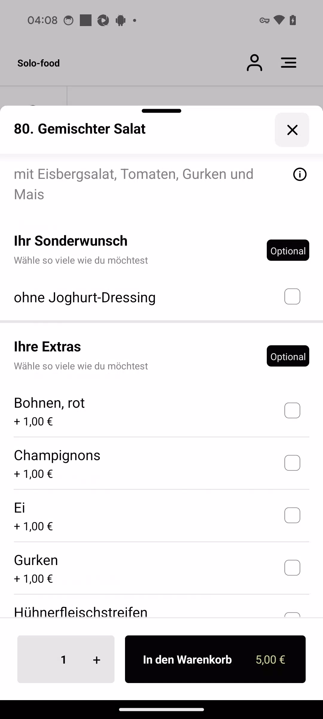 Solo-food Screenshot4
