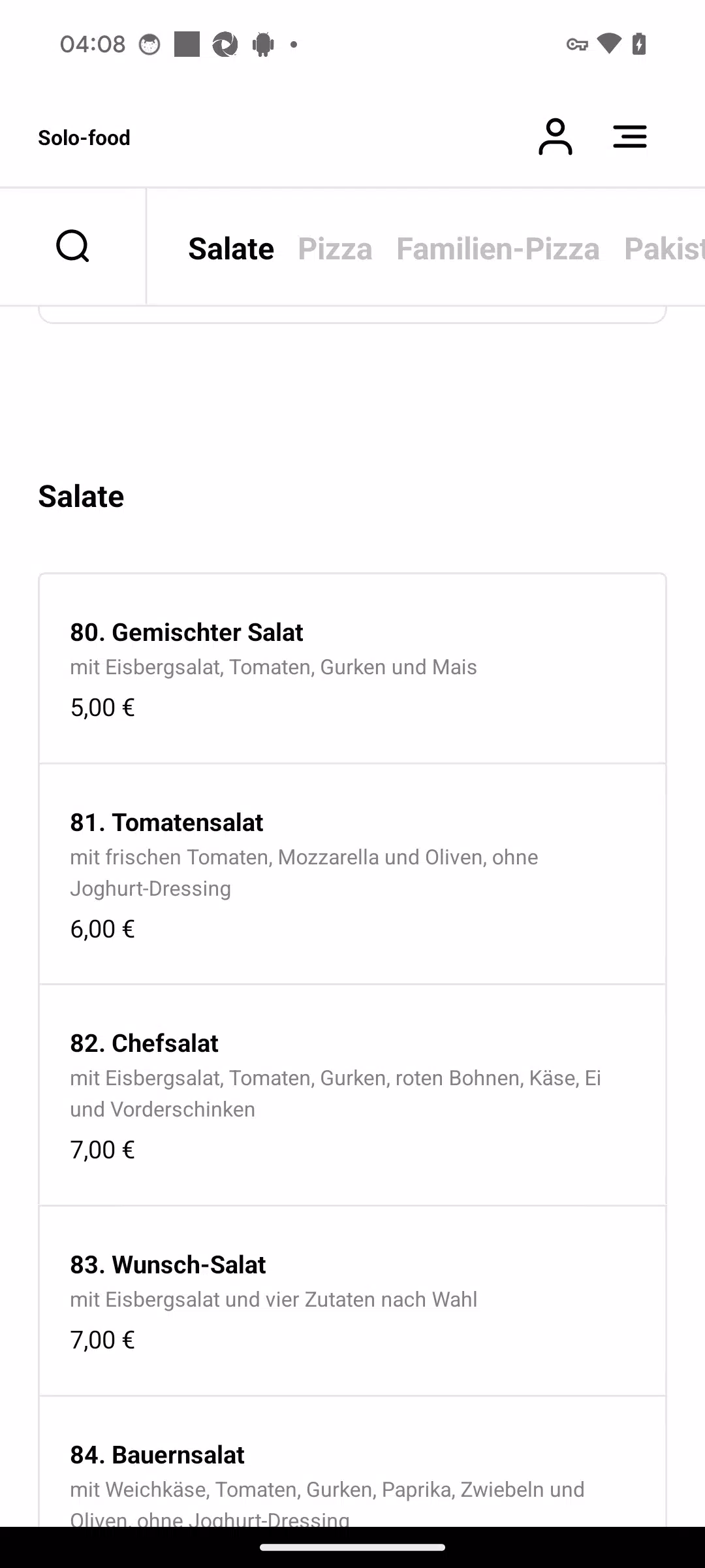 Solo-food Screenshot3