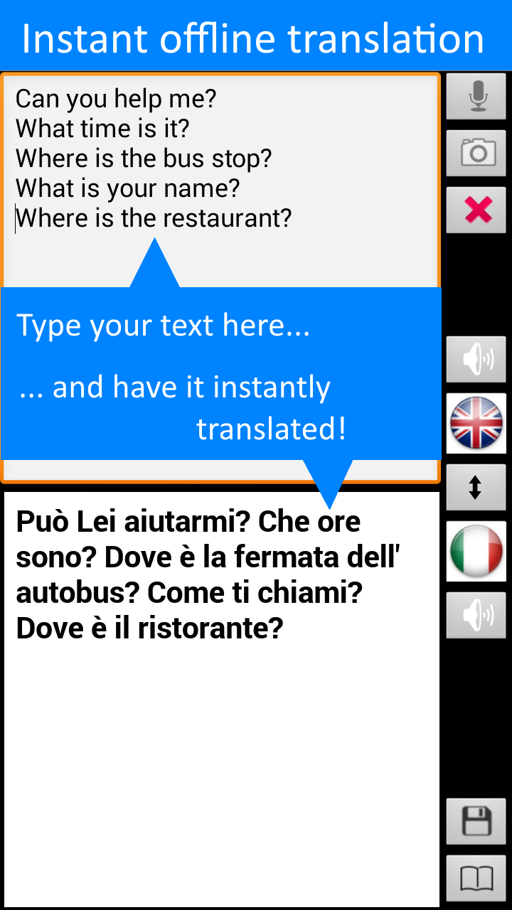 Offline Translator: Italian-English Screenshot3