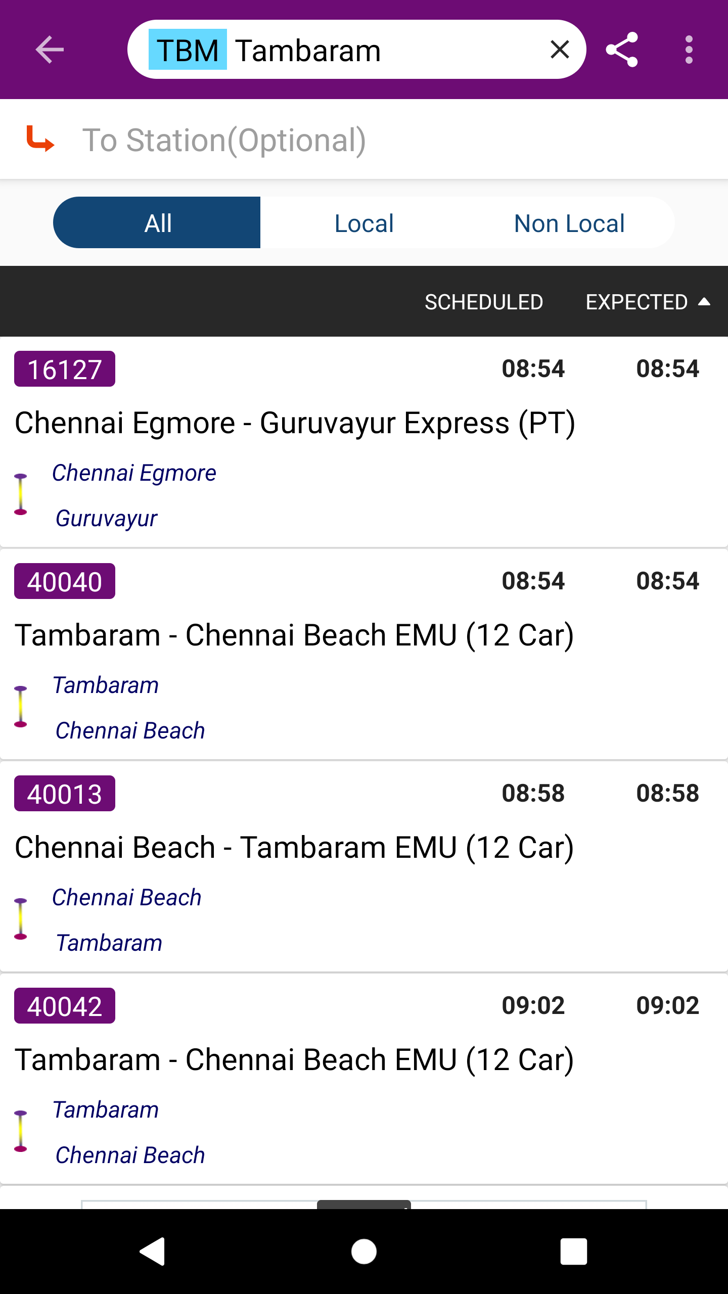 Chennai Trains Screenshot7