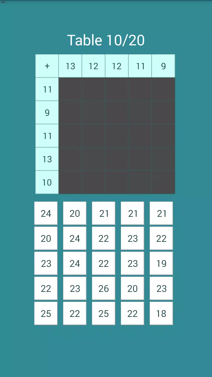 Math Table Test Screenshot1