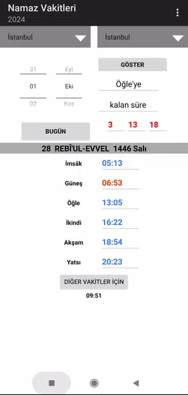 Namaz Vakitleri Screenshot1