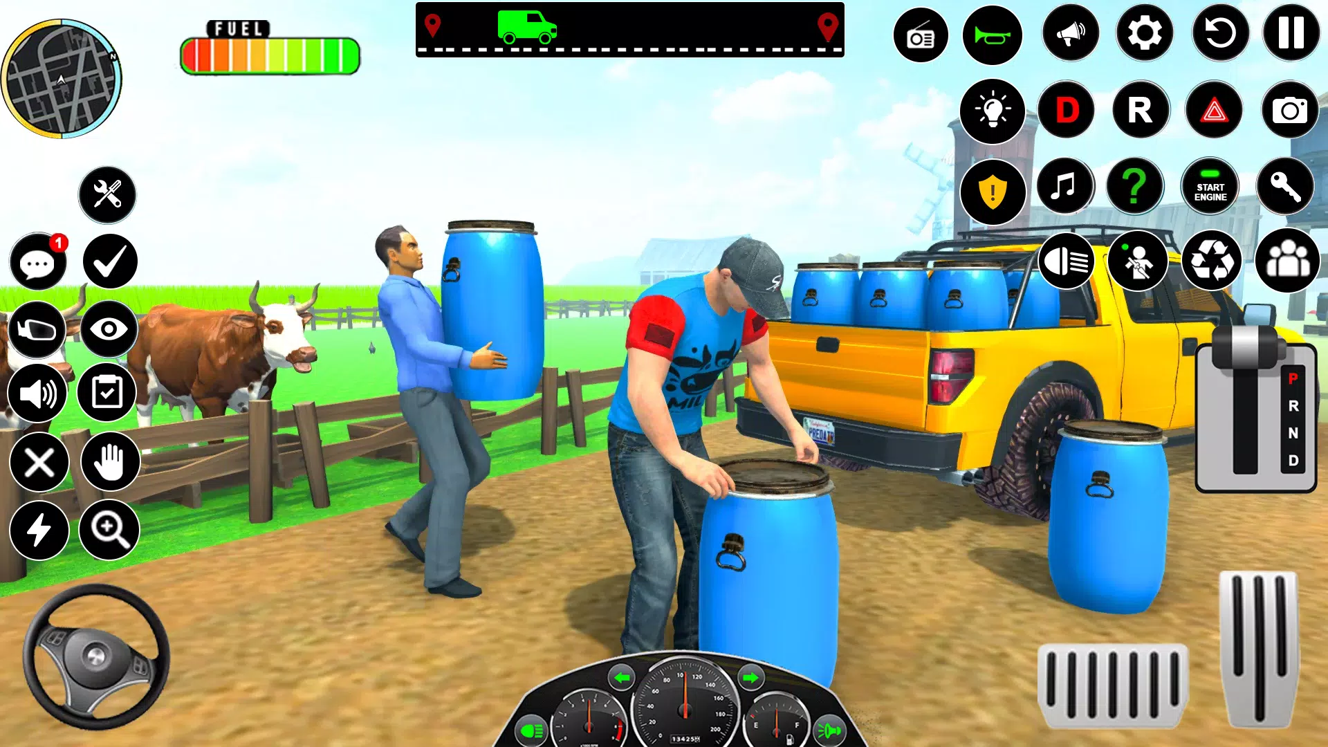 Cow Milk Delivery Truck Games Screenshot1