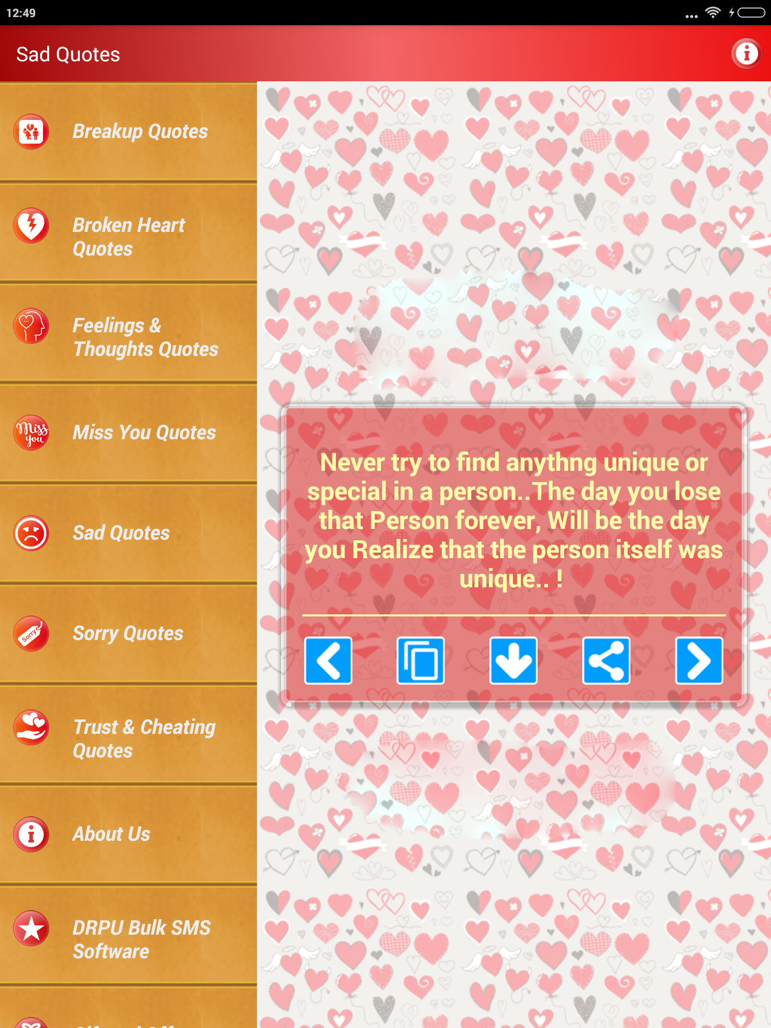 Sad & Broken Heart Pain Status Screenshot13