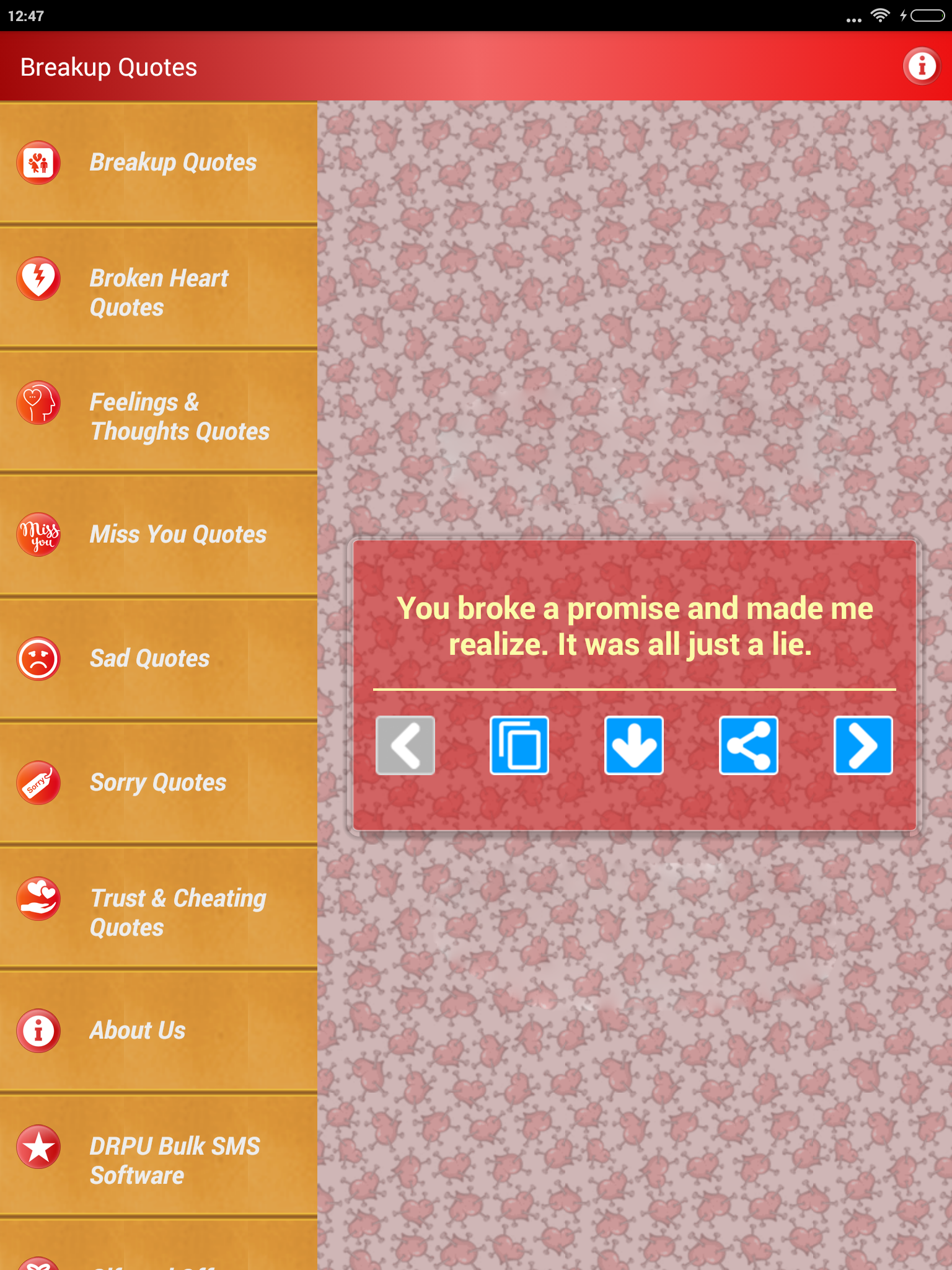 Sad & Broken Heart Pain Status Screenshot9