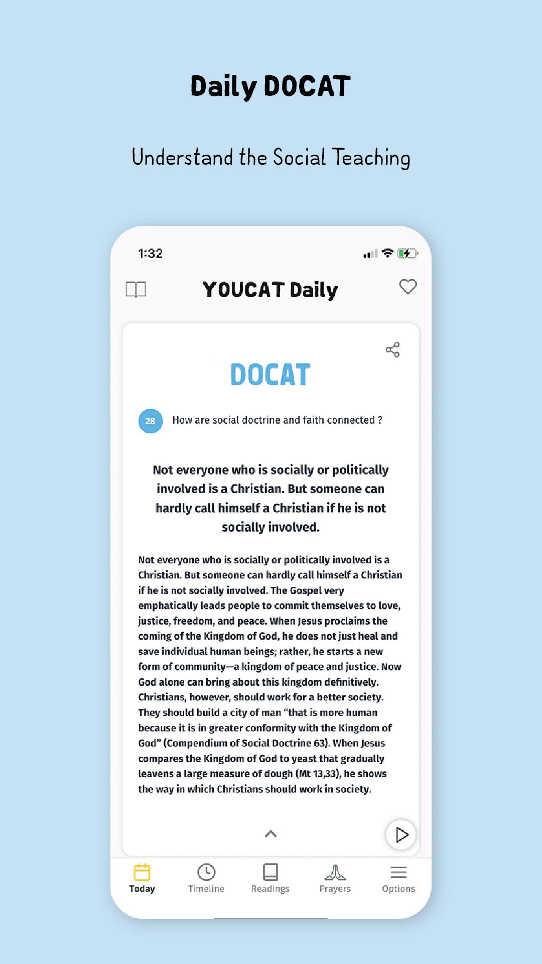 YOUCAT Daily, Bible, Catechism Screenshot5