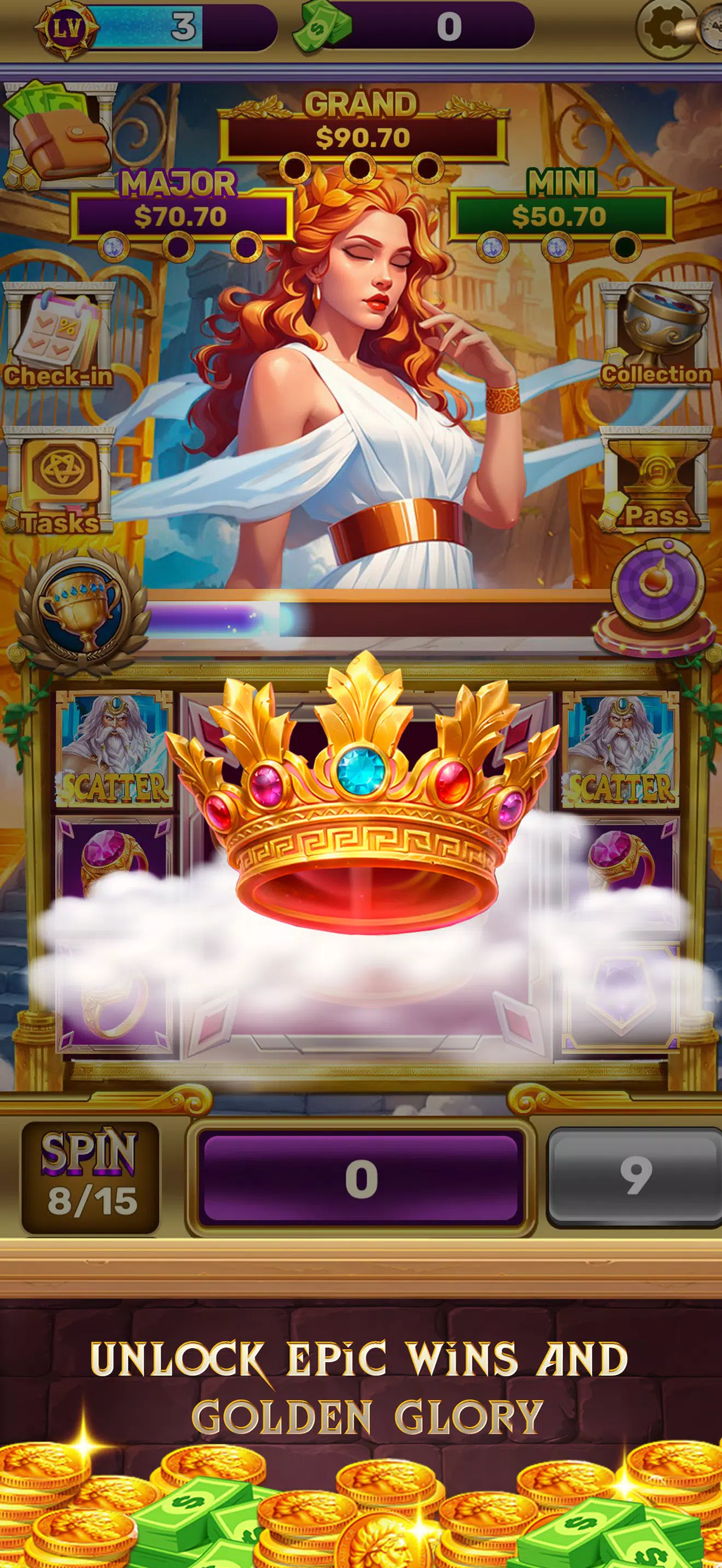 Olympus Slots Goddess Wins Screenshot2