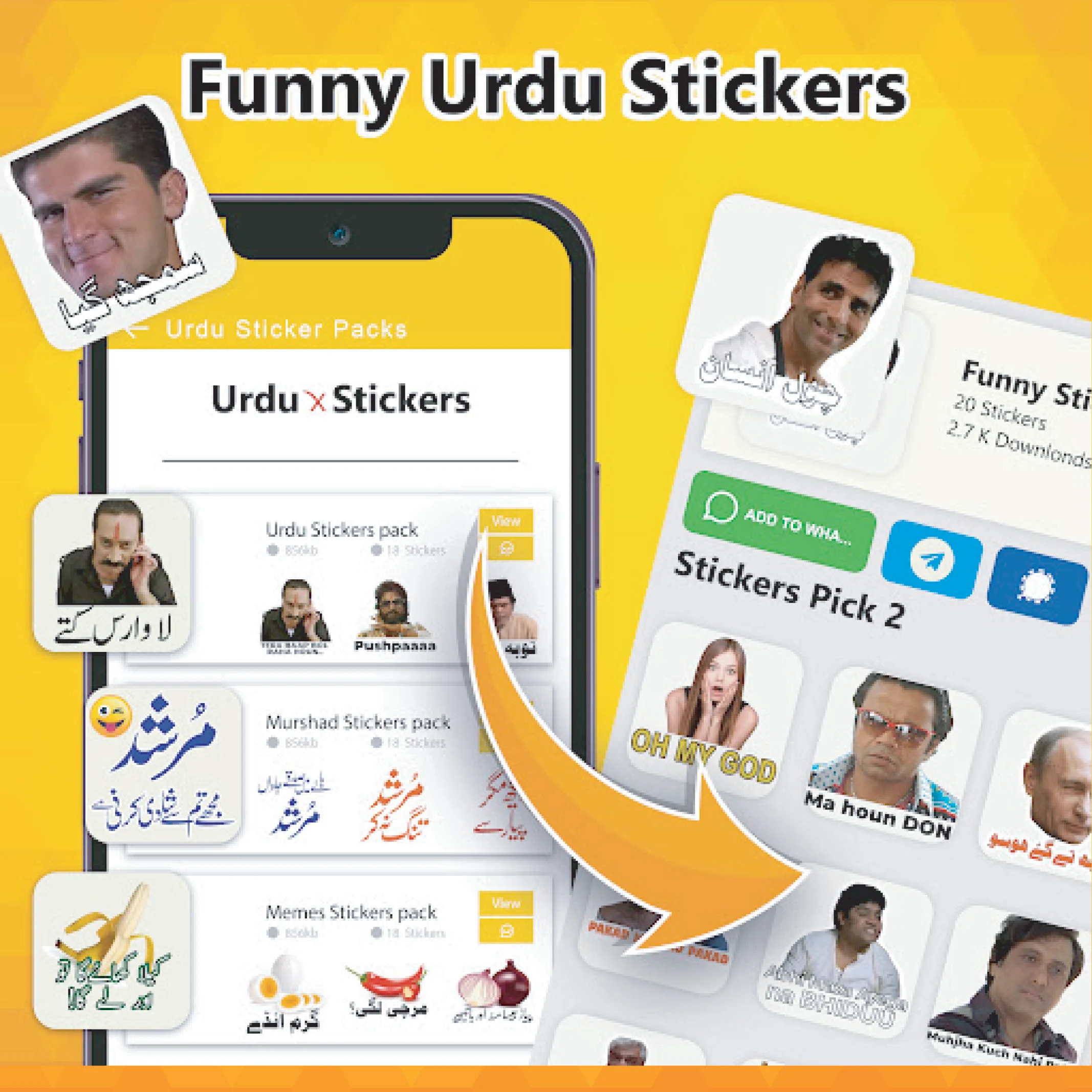 Funny Urdu Stickers WASticker Screenshot1