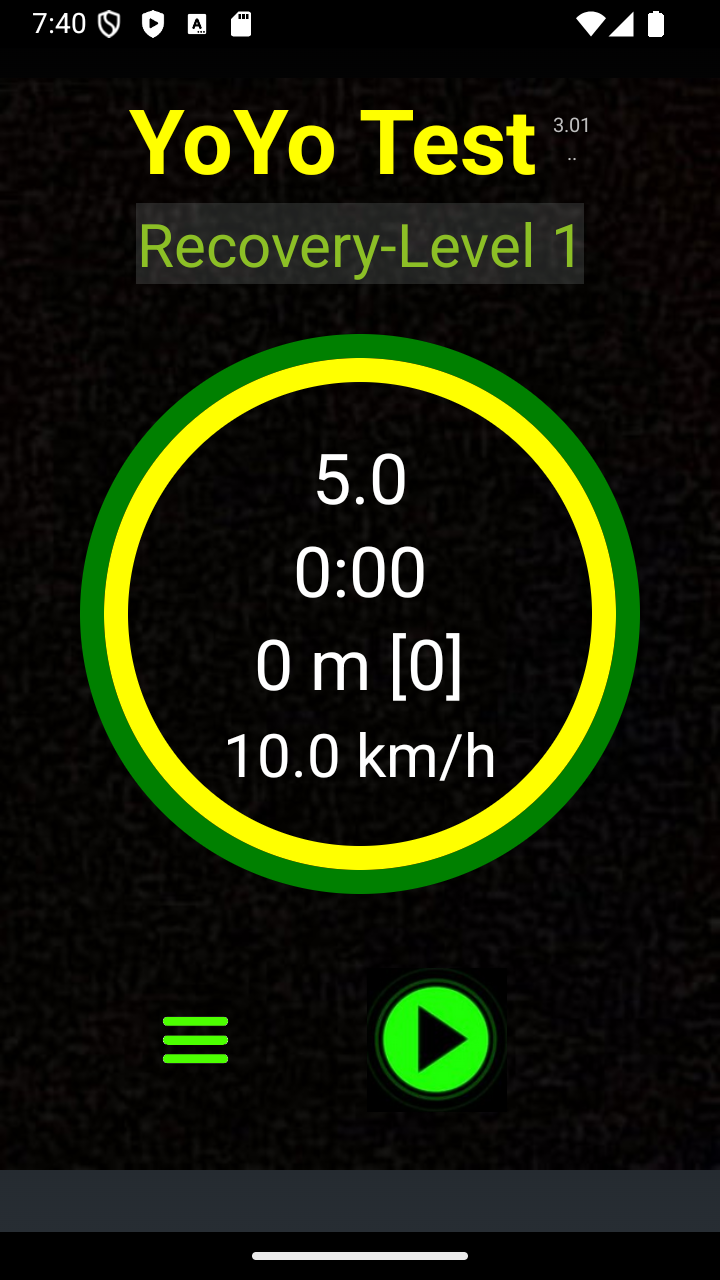 Yo-Yo Intermittent Test Screenshot1