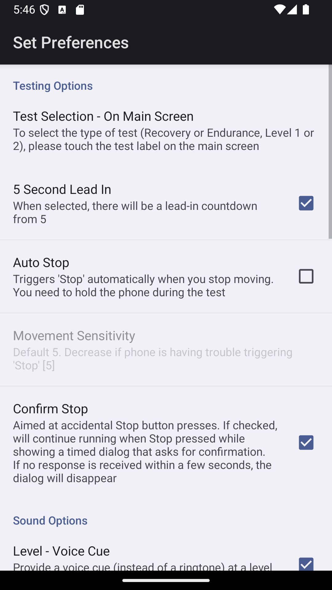 Yo-Yo Intermittent Test Screenshot6