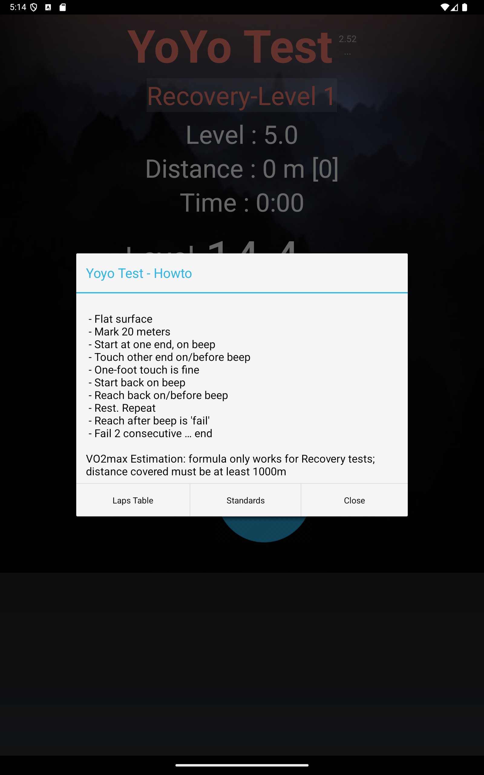 Yo-Yo Intermittent Test Screenshot15