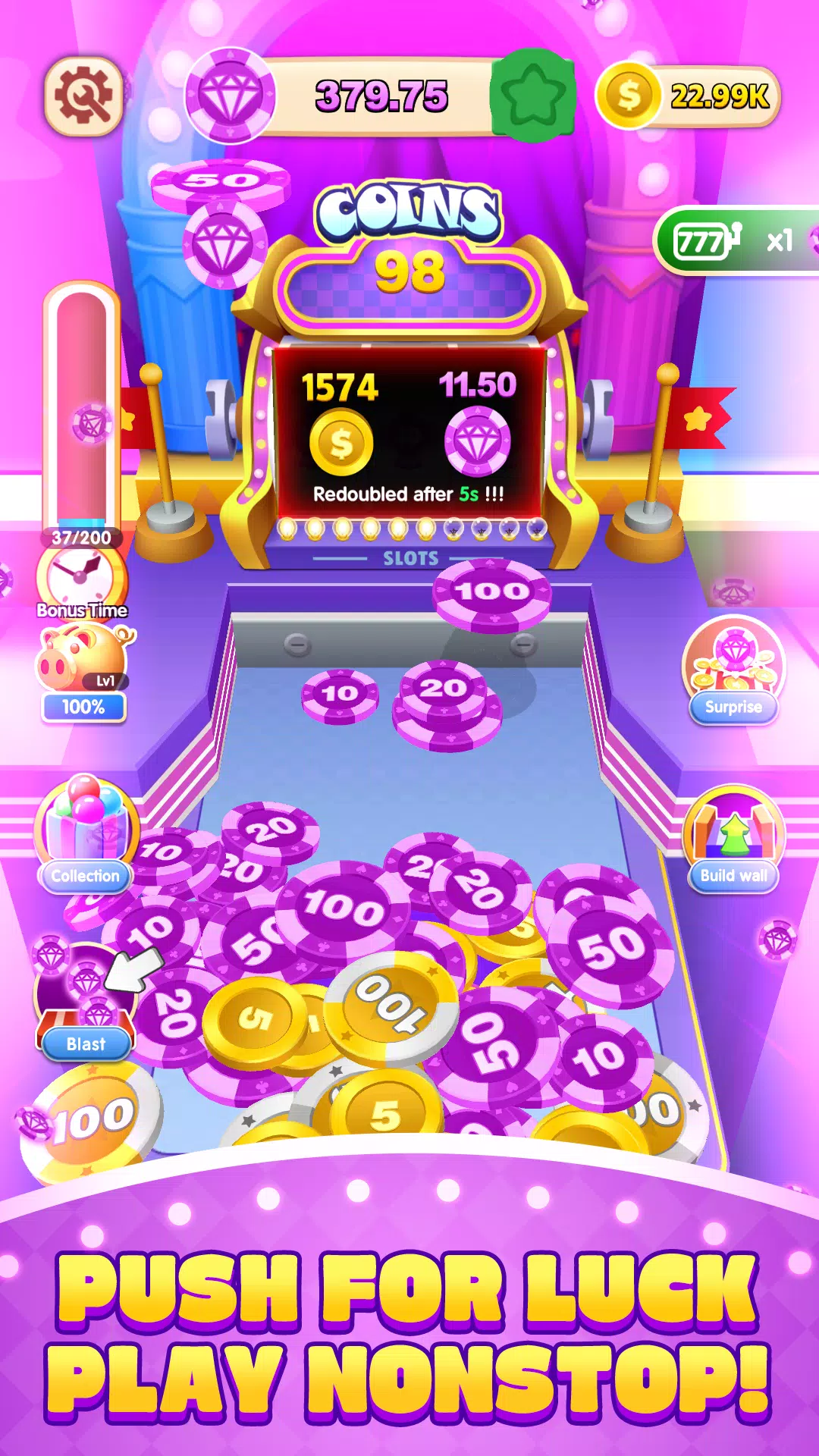 Pusher Pop Coins Lucky Slots Screenshot4