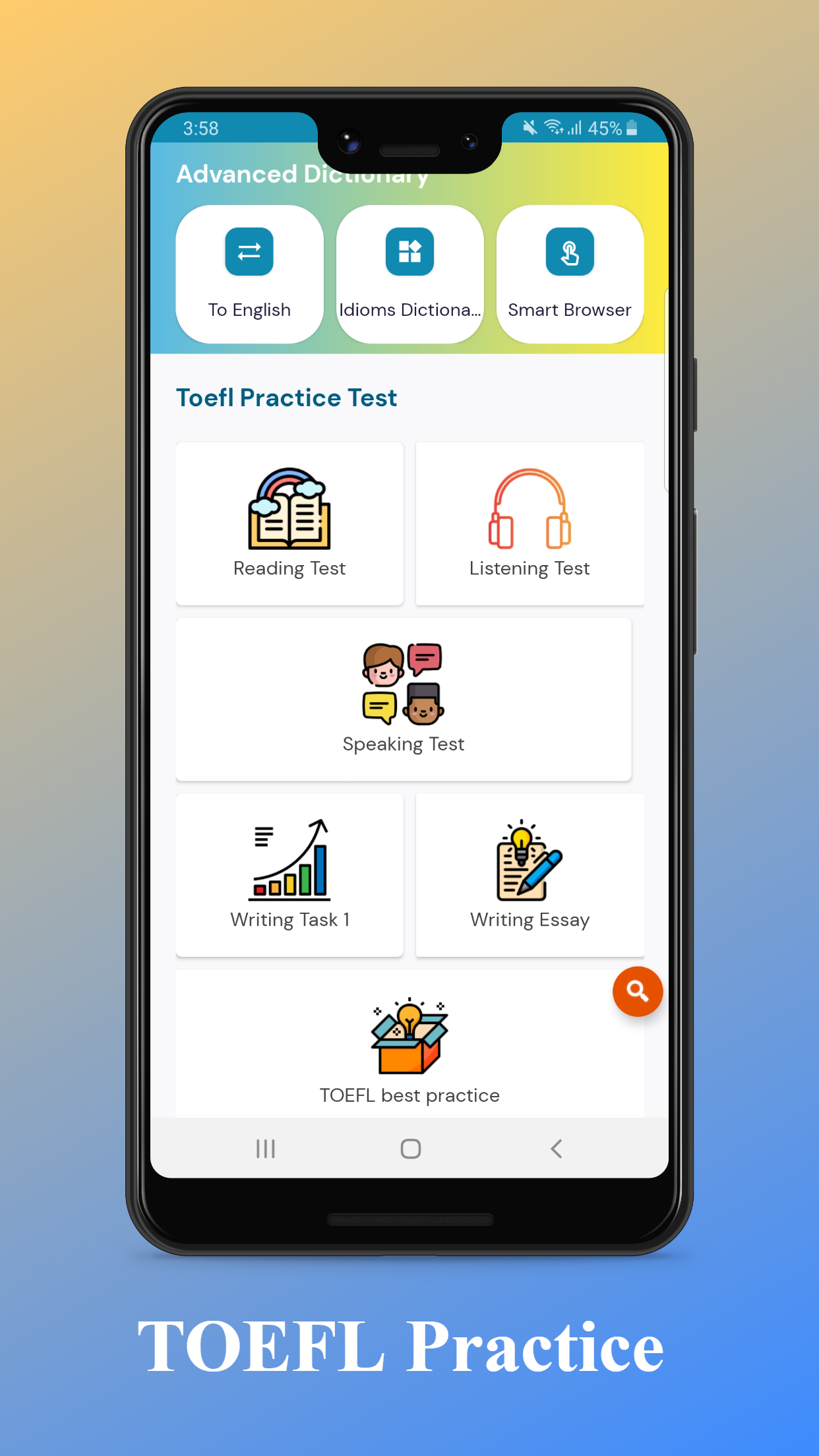 TOEFL Practice Test Screenshot2