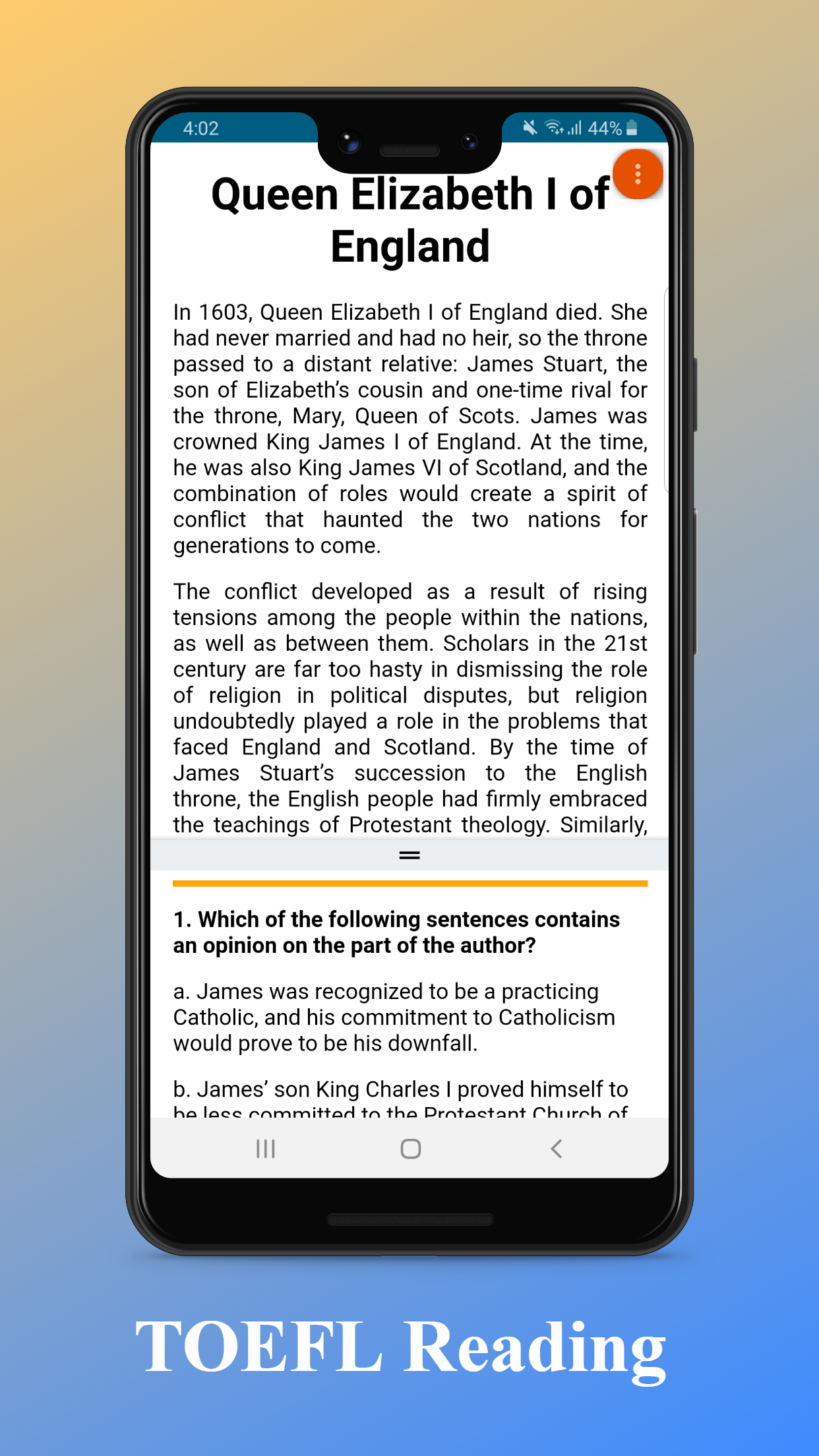 TOEFL Practice Test Screenshot3