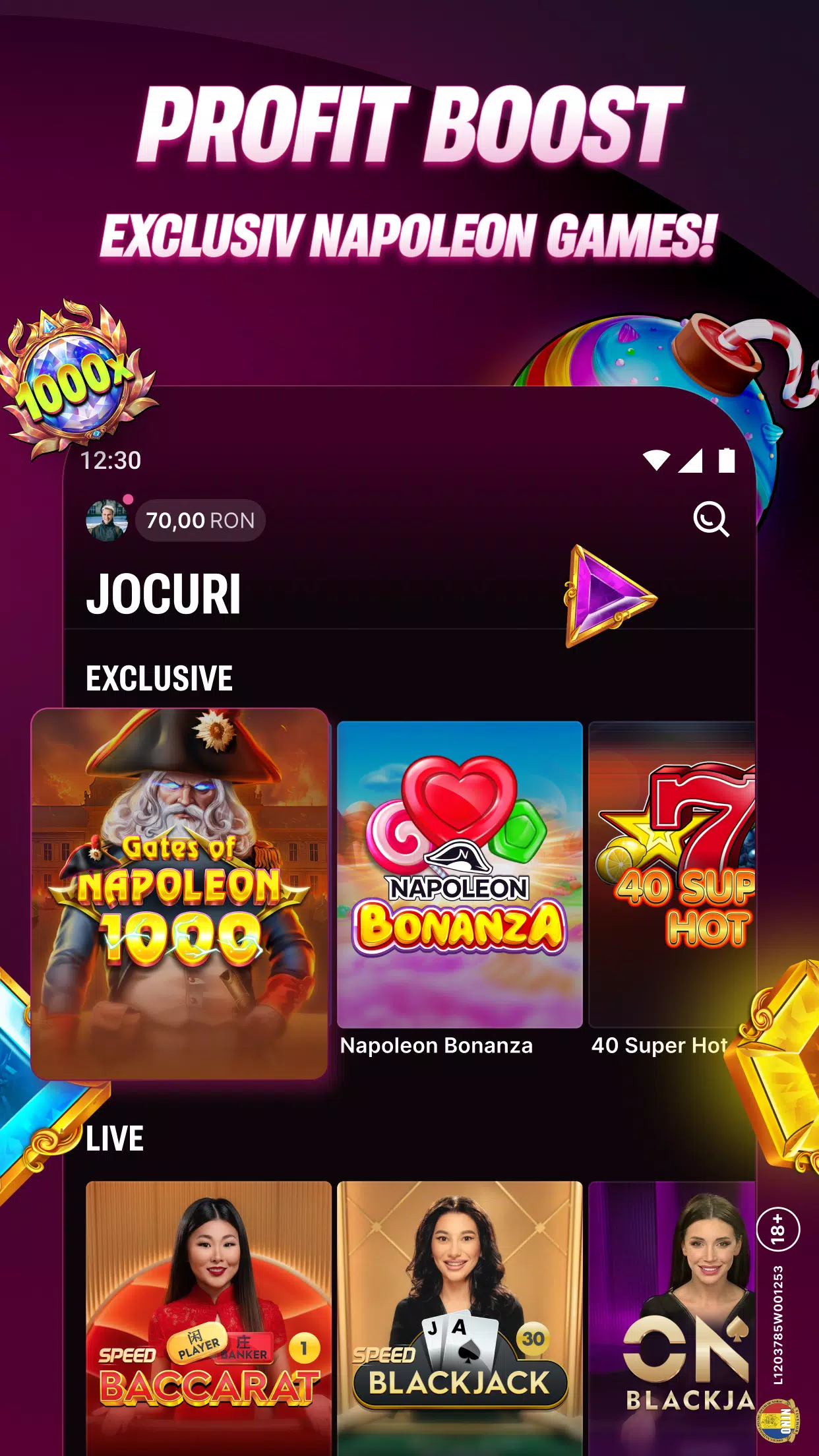 Napoleon Games Casino Online Screenshot1