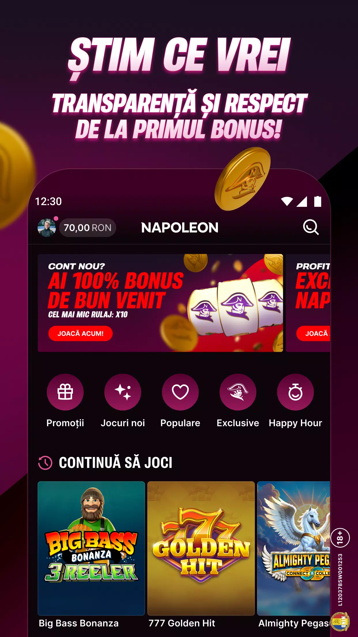 Napoleon Games Casino Online Screenshot3