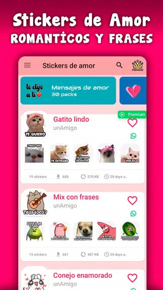 Stickers de amor - WASticker Screenshot1