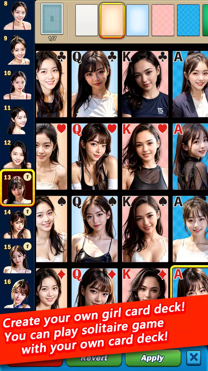 Girl Solitaire Model Klondike Screenshot1