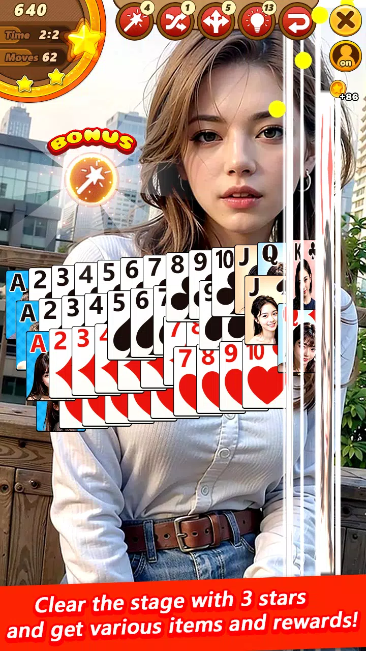 Girl Solitaire Model Klondike Screenshot3