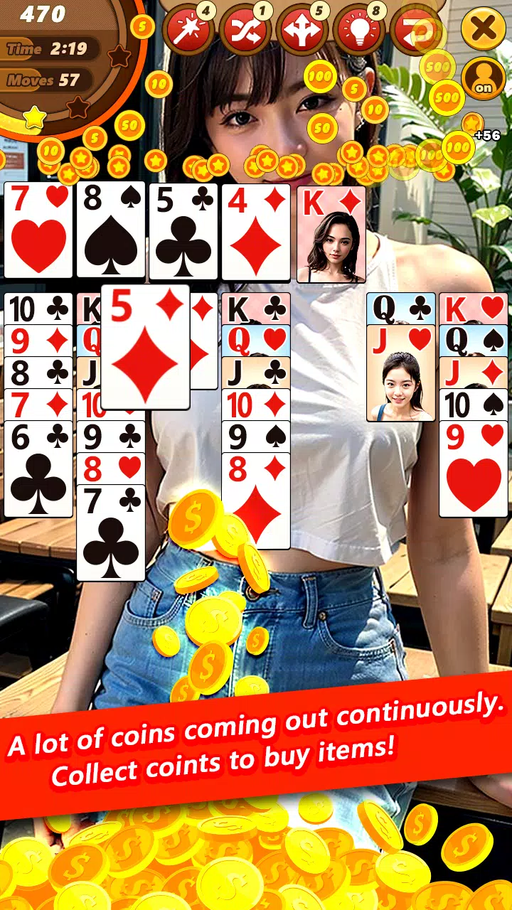 Girl Solitaire Model Klondike Screenshot2