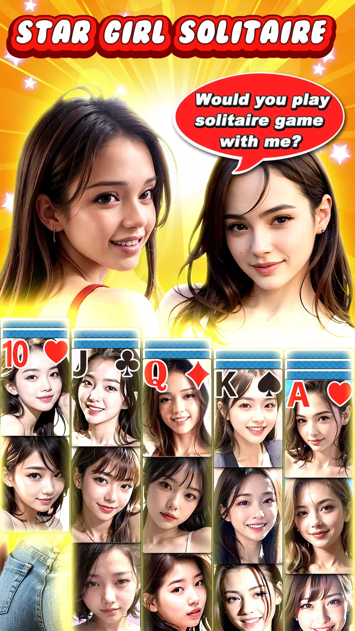 Girl Solitaire Model Klondike Screenshot4