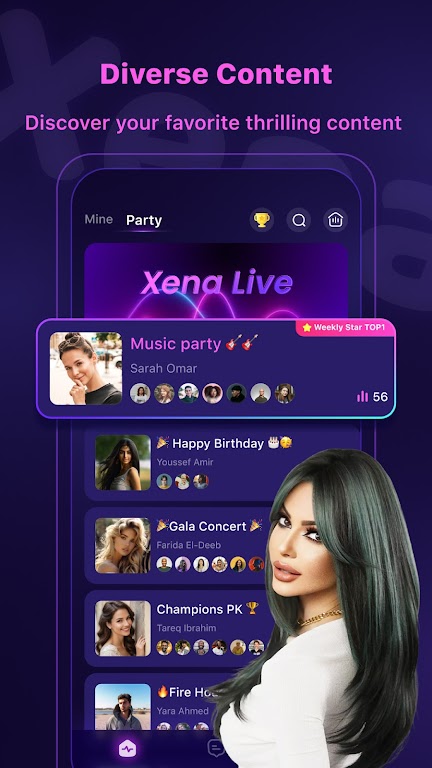 Xena Live -Group Voice Chat Screenshot1