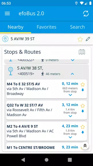 efoBus 2.0 - Transit on time Screenshot1