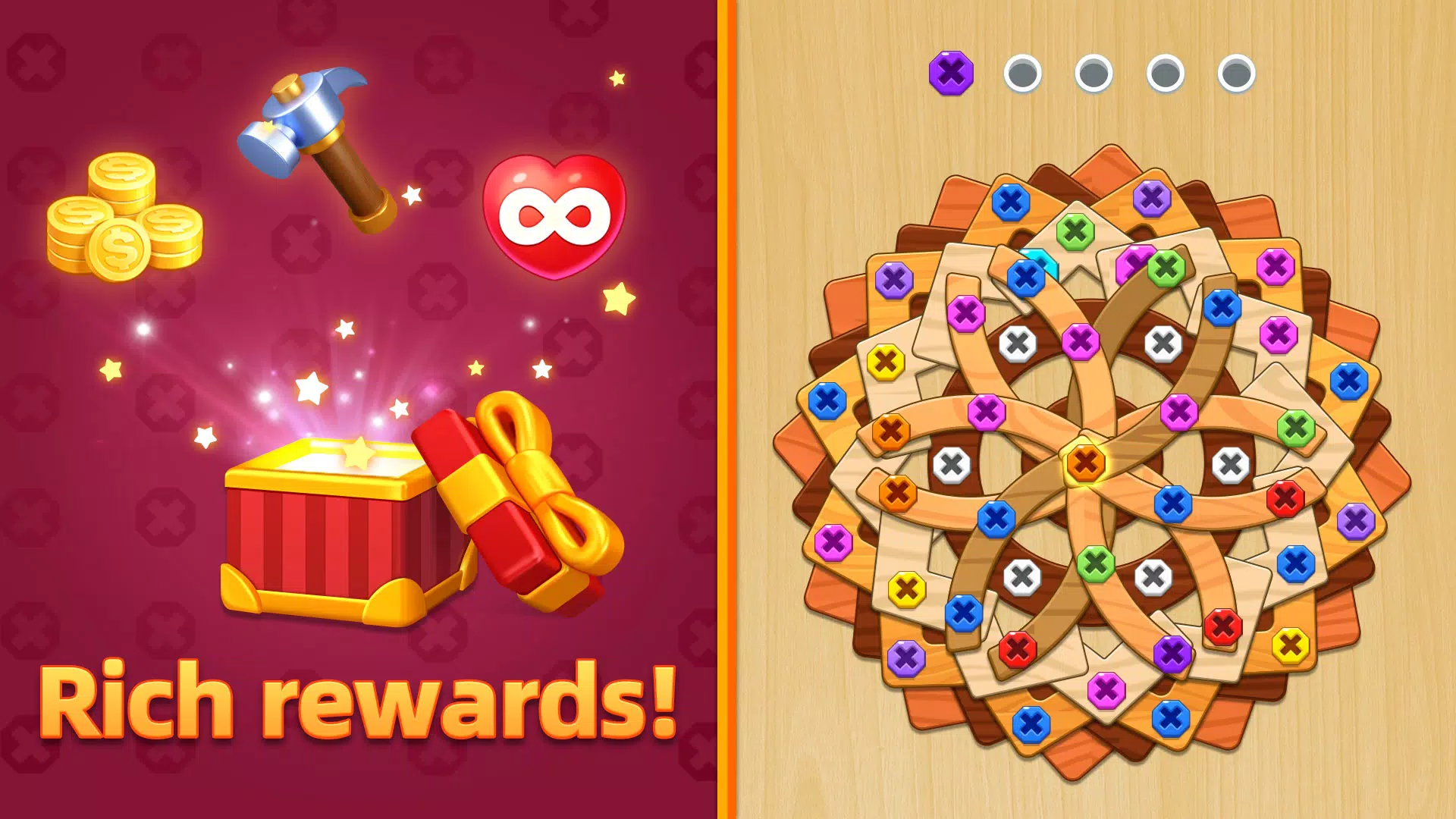 Wood Screw Puzzle - Bolts Sort Screenshot6