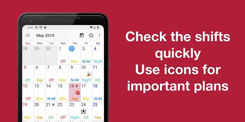 Shift Work Calendar Screenshot1
